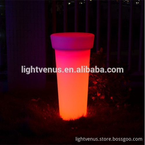 Best Quality 2016 LED Light colours change rechargeable remote control Glow Flower Pot